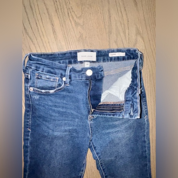 Dear John JEANNE SUPER HIGH RISE CROPPED FLARE JEANS Medium Wash Women’s size 25 - Picture 5 of 8